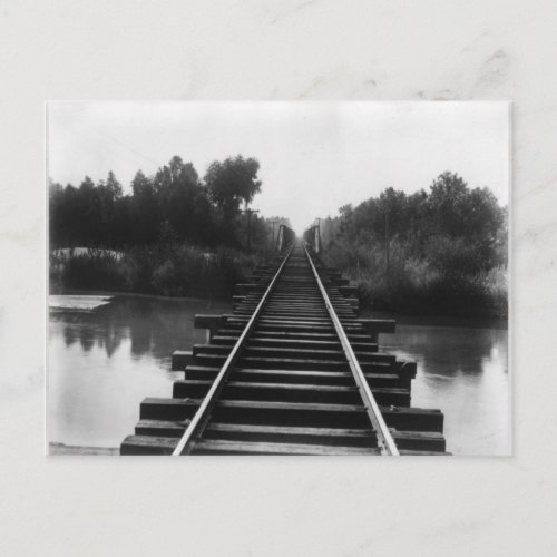 Railroad Bridge 1800s Postcard