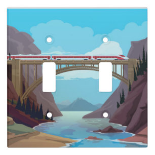 Railroad Bridge Light Switch Cover