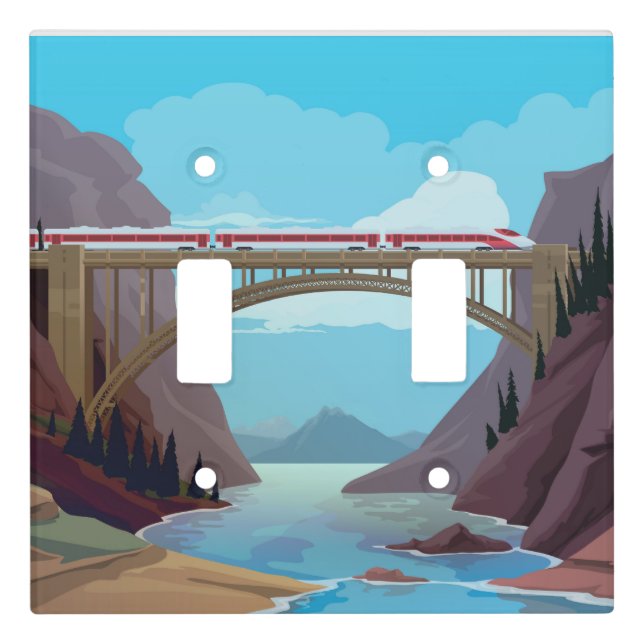 Railroad Bridge Light Switch Cover (Front)