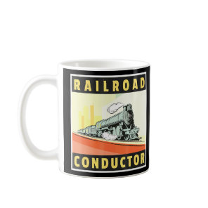 Railroad Conductor Train Engineer Train Ticket Con Coffee Mug