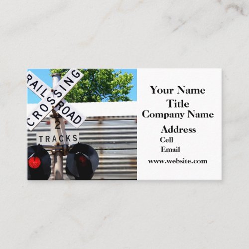 Railroad Crossing Business Card