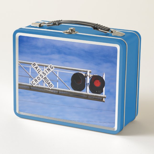 Railroad Crossing Cantilever Metal Lunch Box (Front)