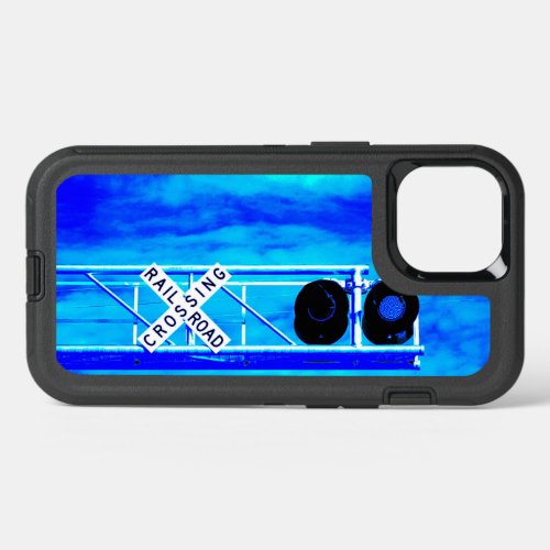 Railroad Crossing Cantilever With Blue Lights iPhone 13 Case
