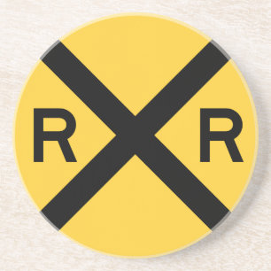 Railroad Crossing Drink Coaster