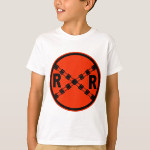 Railroad Crossing Highway Road Sign T-Shirt