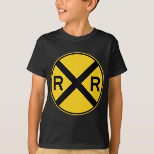 Railroad Crossing Road Sign Crossing Kids T-Shirt for Sale by