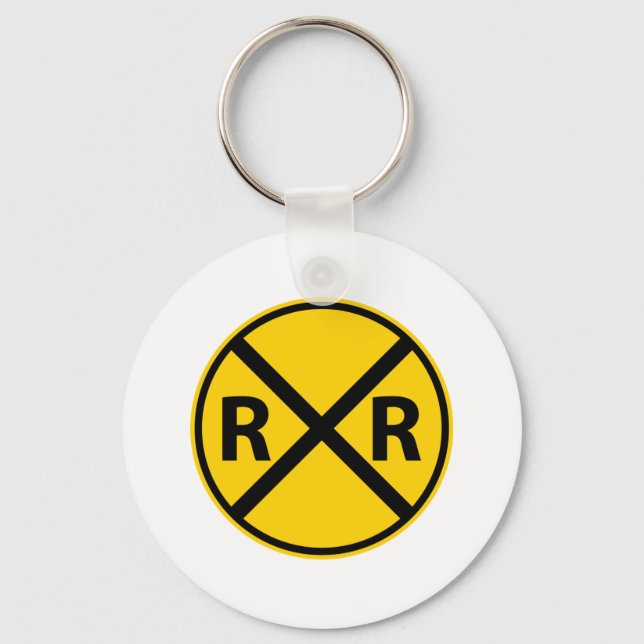 Railroad Crossing Keychain (Front)