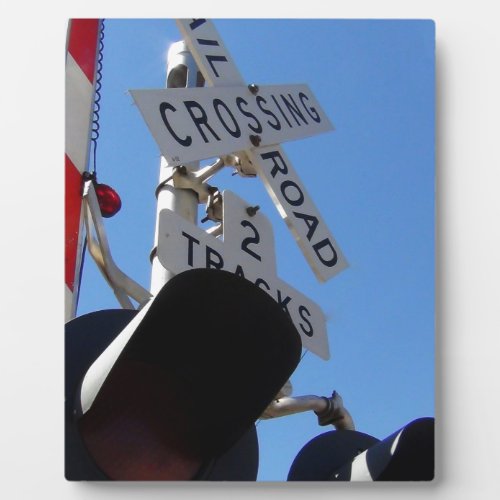 Railroad Crossing lights and arm Plaque