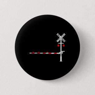 Railroad Crossing Rrier Sign Halloween Costume Diy Button