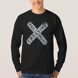 Railroad Crossing Sign 1935 Train Warning Symbol T-Shirt