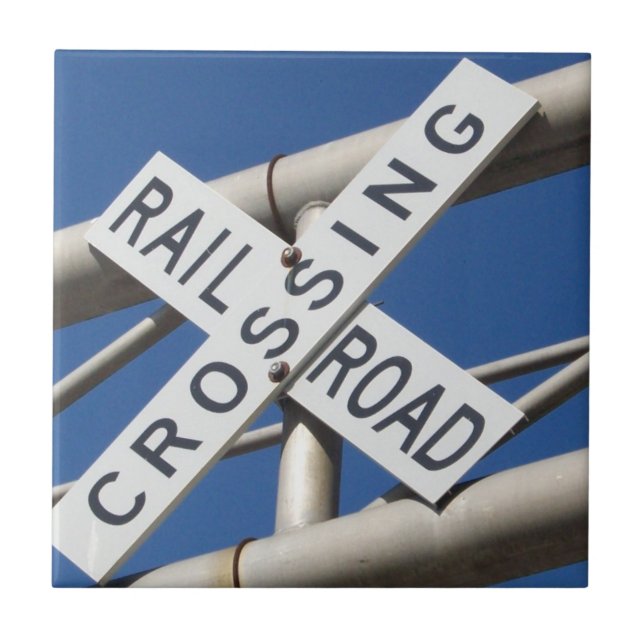 Railroad Crossing Sign Tile (Front)