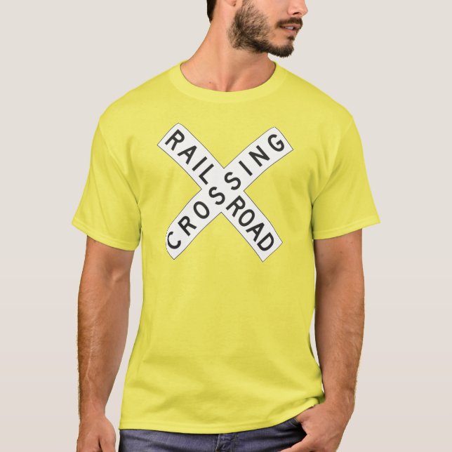 Railroad Crossing Sign Unisex T-Shirt (Front)