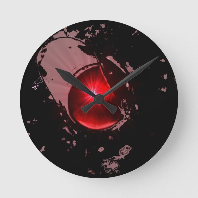 Railroad Crossing Signal Light Wall Clock (Front)
