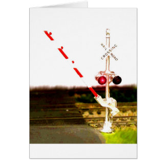 Railroad Crossing Signals And Railroad Tracks Cards