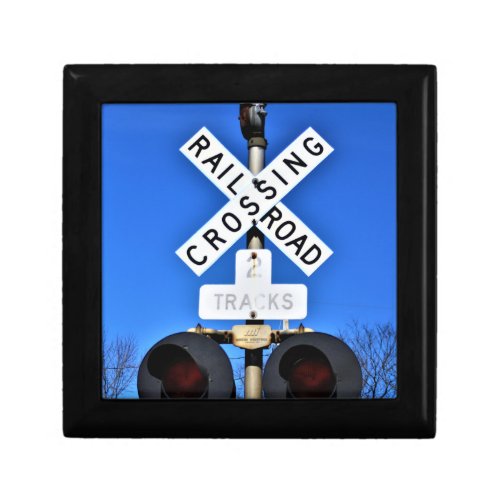 Railroad Crossing Signals With Mechanical Bell Gift Box