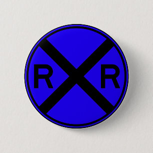 Railroad Crossing Warning Street Sign Train Button