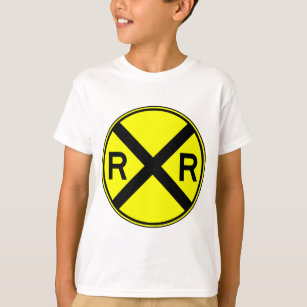 Railroad Crossing Road Sign Crossing Kids T-Shirt for Sale by