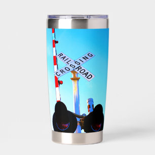 Railroad Crossing With Bell atop Flashers Insulated Tumbler
