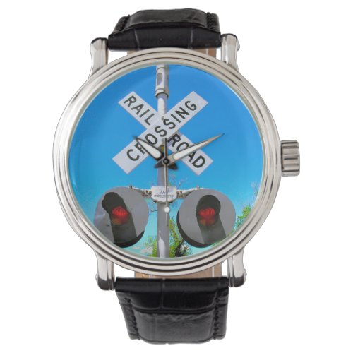 Railroad Crossing With Electronic Bell Watch