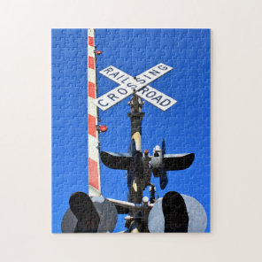 Railroad Crossing With Gate Jigsaw Puzzle