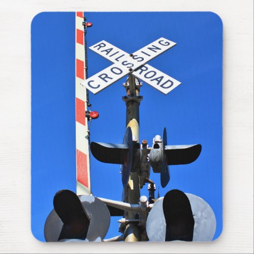 Railroad Crossing With Gate Mouse Pad