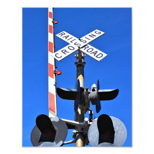 Railroad Crossing With Gate Photo Print