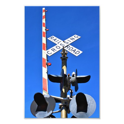 Railroad Crossing With Gate Photo Print