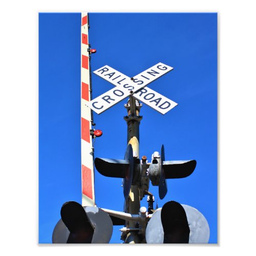 Railroad Crossing With Gate Photo Print