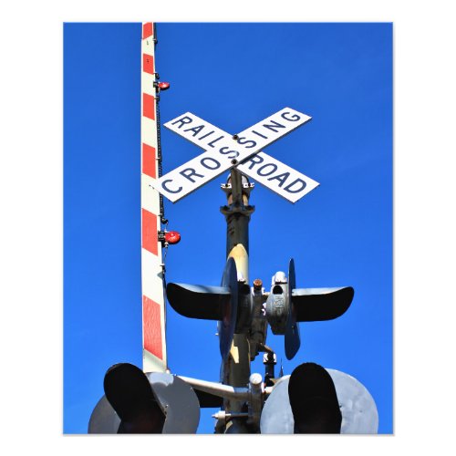 Railroad Crossing With Gate Photo Print