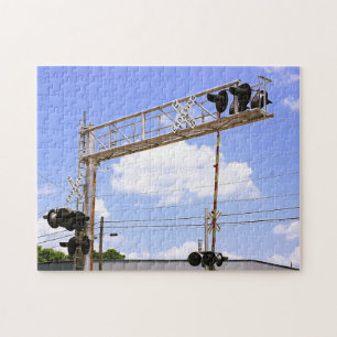 Railroad Crossing With Left Side Cantilever Jigsaw Puzzle