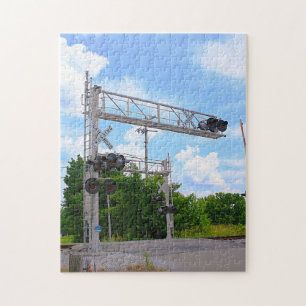 Railroad Crossing With Left Side Cantilever Jigsaw Puzzle