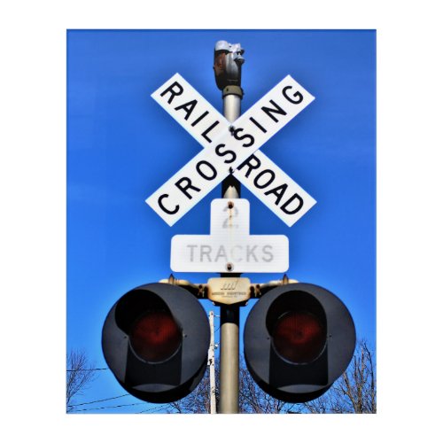 Railroad Crossing With Mechanical Bell Acrylic Print