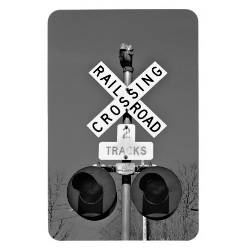 Railroad Crossing With Mechanical Bell Magnet
