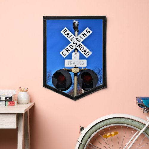 Railroad Crossing With Mechanical Bell Pennant