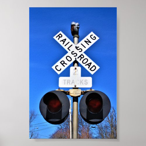 Railroad Crossing With Mechanical Bell Poster
