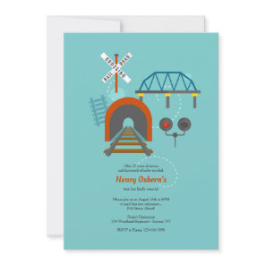 Railroad Engineer Retirement Invitations