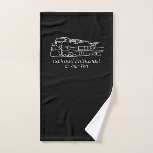 Railroad Enthusiast Diesel Train Locomotive Fan Hand Towel