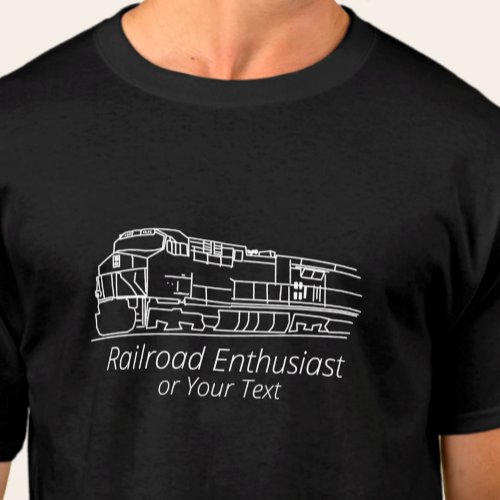 Railroad Enthusiast Diesel Train Locomotive Fan    T_Shirt