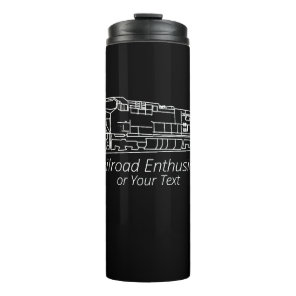 Railroad Enthusiast Diesel Train Locomotive Fan  Thermal Tumbler