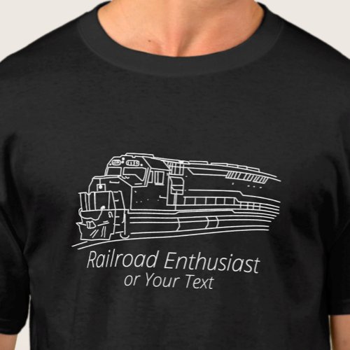 Railroad Fan Enthusiast Diesel Train Locomotive  T_Shirt