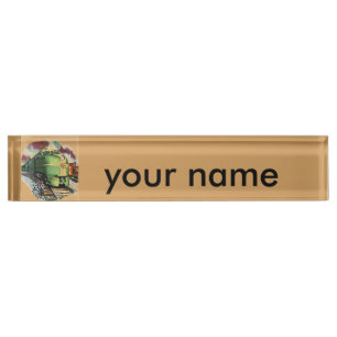 "RailRoad Geek" Desk Name Plate