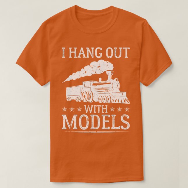 Railroad Lover Model Train T-Shirt (Design Front)