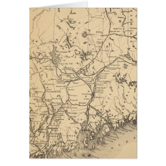 Railroad map of Maine Cards (Front)