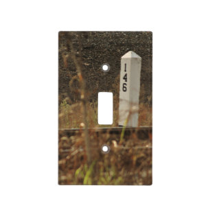 Railroad Milepost Light Switch Cover