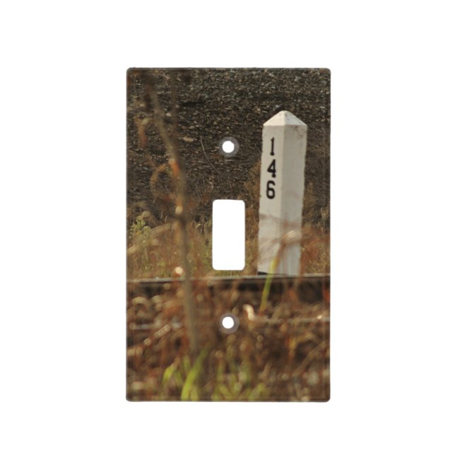 Railroad Milepost Light Switch Cover (Front)