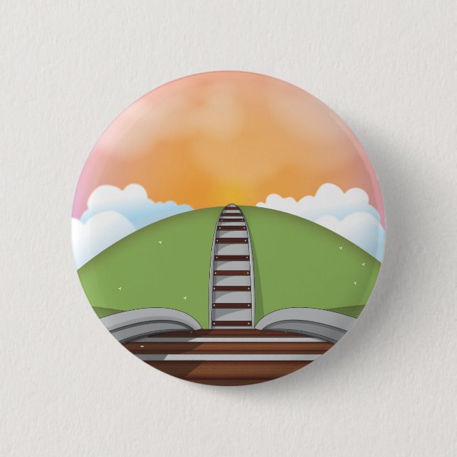 Railroad Pinback Button (Front)