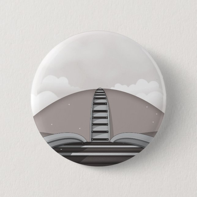 Railroad Pinback Button (Front)