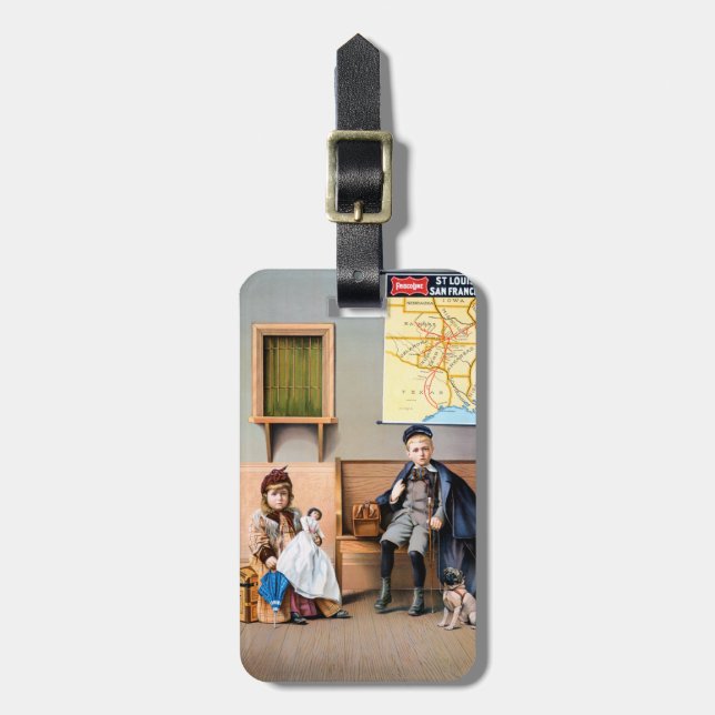 RAILROAD POSTER, 1898 LUGGAGE TAG (Front Vertical)