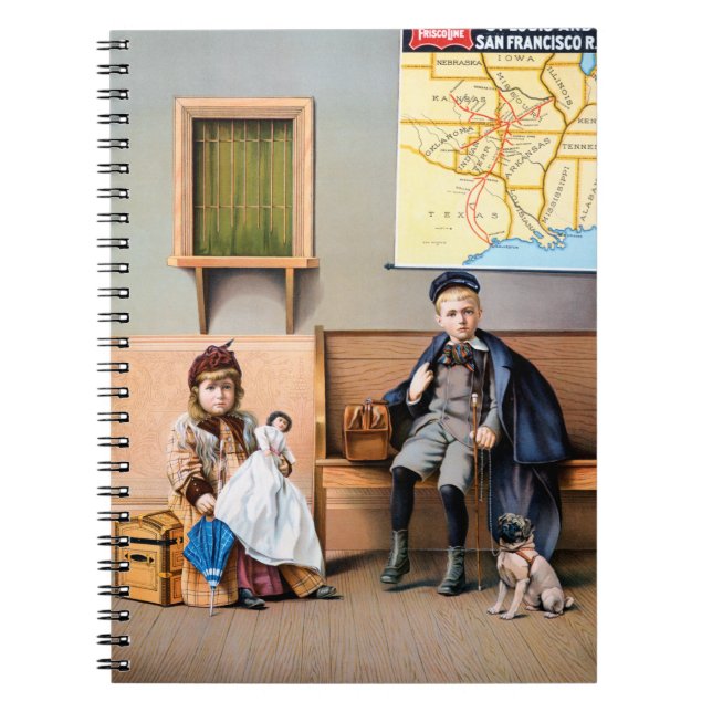 RAILROAD POSTER, 1898 NOTEBOOK (Front)