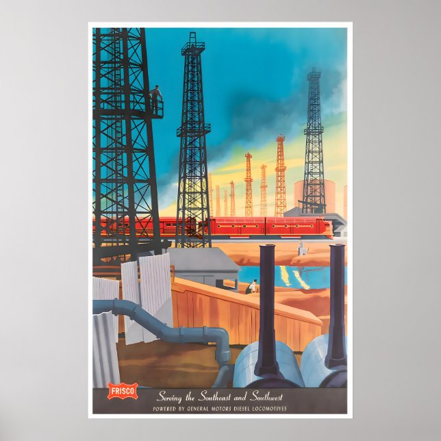 Railroad Poster Bern Hill Train Art Locomotive (Front)